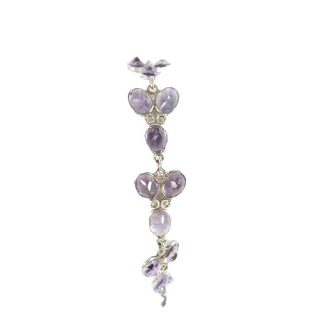 Tookalon Collection 8" Sterling Silver Amethyst Bracelet