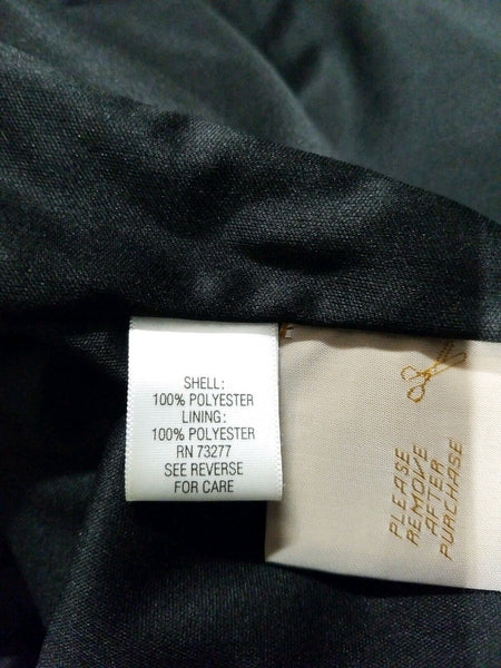 Simply Vera Wang Sz 10 Navy Teal Black Ruffle Hip & Front Polyester Dress