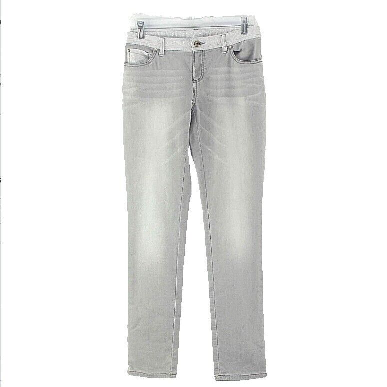 INC Sz 2 X 31 Gray French Terry Trim Washed Cotton Poly Spandex Pant