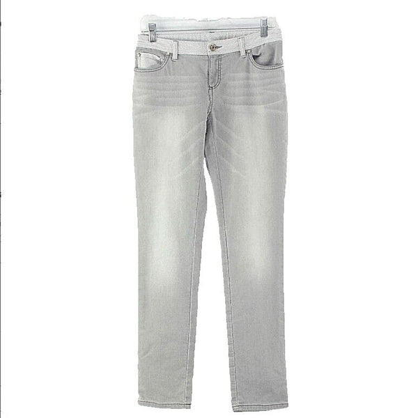 INC Sz 2 X 31 Gray French Terry Trim Washed Cotton Poly Spandex Pant