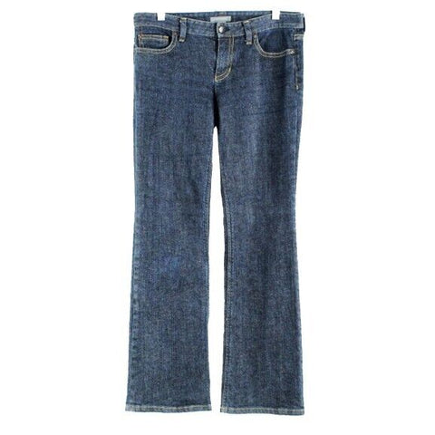 Ann Taylor Sz 6 x 32 Dark Blue Denim Cotton Blend Straight Leg Jeans