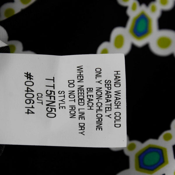 Trina Turk NEW Sz XS Black Multicolor Nylon Elastane Top
