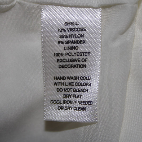 White House Black Market NEW $148 Sz 4 White Silver Collared Viscose Jacket