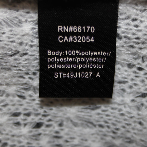 Greylin Sz M L Gray Black Lace Weave Mid Length Oversize Pocketed Poly Jacket