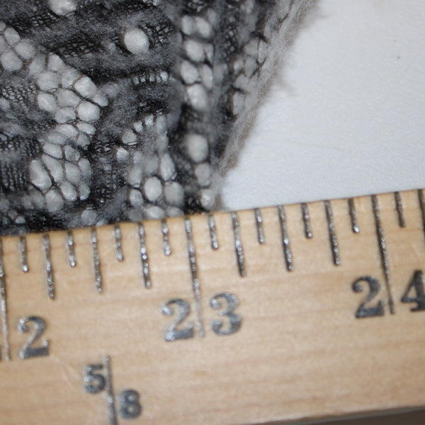 Greylin Sz M L Gray Black Lace Weave Mid Length Oversize Pocketed Poly Jacket