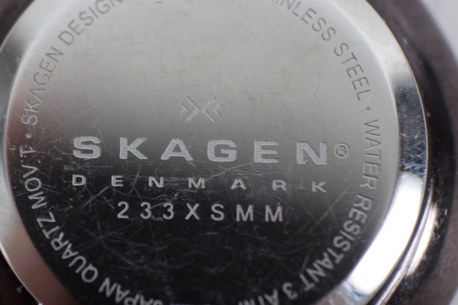 Skagen Denmark Sz 8in Adjustable Bronze Metal Mesh Slim Stainless Steel Watch