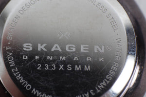 Skagen Denmark Sz 8in Adjustable Bronze Metal Mesh Slim Stainless Steel Watch