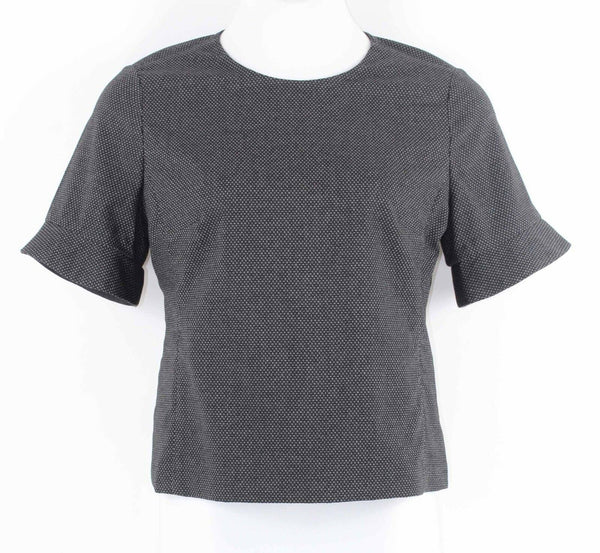 Ann Taylor NEW $79 Sz 14P Black Taupe Back Zip Poly Rayon Spandex Top