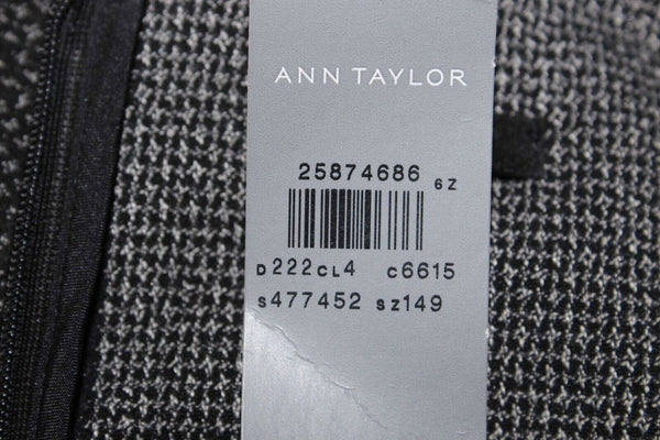 Ann Taylor NEW $79 Sz 14P Black Taupe Back Zip Poly Rayon Spandex Top