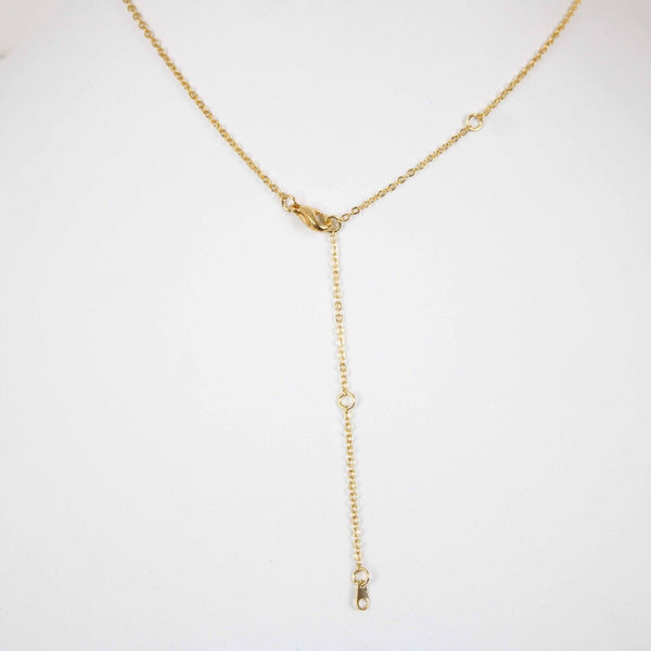 TAMMY NEW Name Goldtone Rhinestone Accent 14.5" w 4.5" Multi Ring Ext Necklace