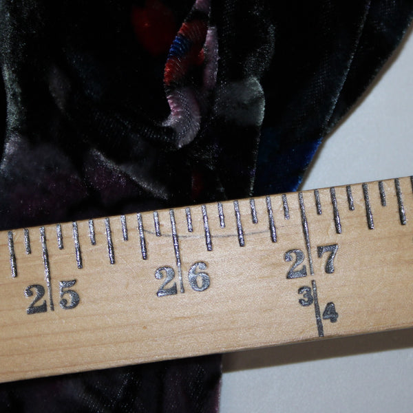 Johnny Was Wrap Sz S Black Red Multi Color Velour Pockets No Fabric Label Wrap