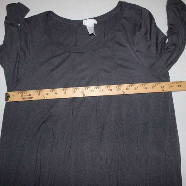 Pastel Vivienne Dress Sz 3XL Gray Pleated Half Sleeve Round Neck Rayon Spandex