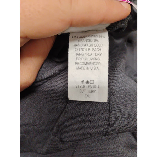 Pastel Vivienne Dress Sz 3XL Gray Pleated Half Sleeve Round Neck Rayon Spandex
