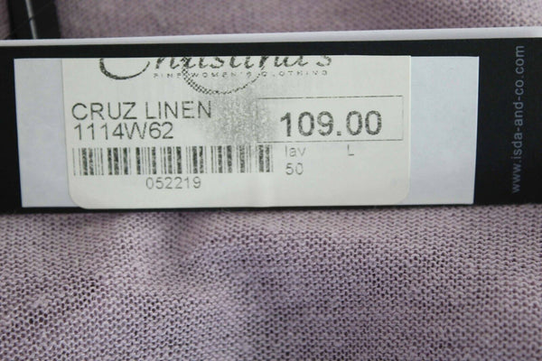 ISDA & CO NEW $109 Sz L Lavender Open Fall Front Linen Cotton Wrap Cardigan