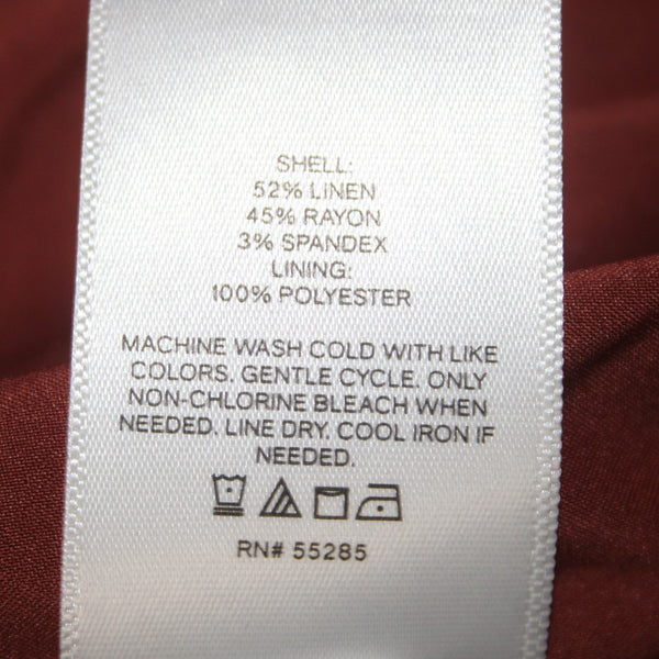 Express Jacket NEW $128 Sz S Rust Red Collared Double Breasted Linen Rayon