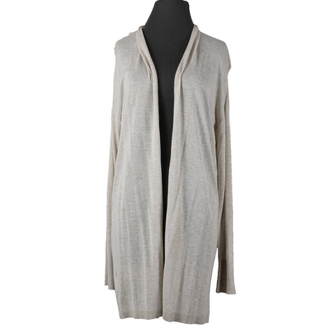 Ann Taylor NEW $70 Tan Sheer Draped Collar Long Sleeve 100% Viscose Wrap Jacket