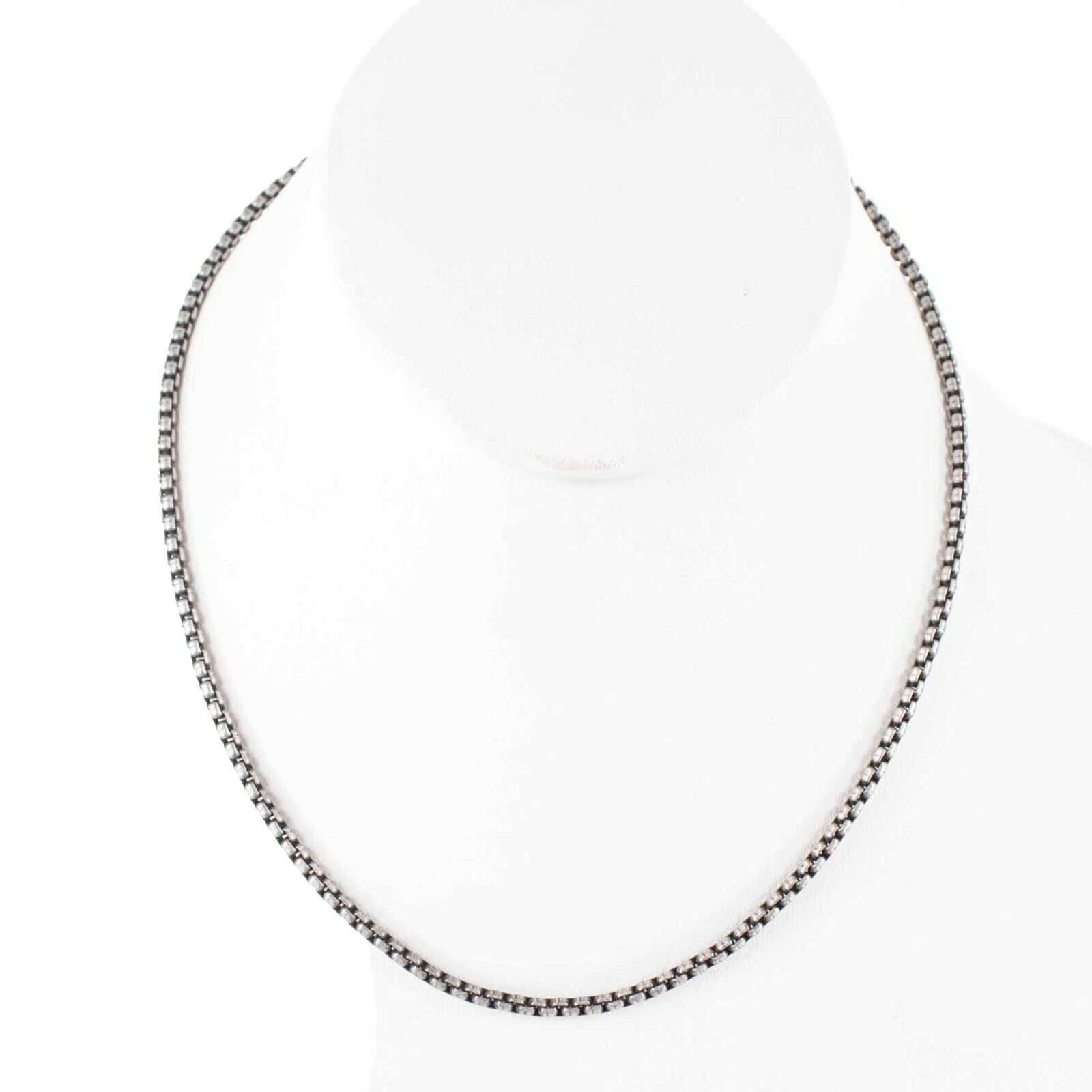 Claudia Agudelo 16" Ext. 2" Silvertone Chain Lobster Clasp Necklace