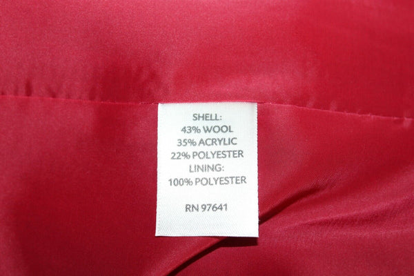 J Jill NEW $119 Sz M Deep Claret Red Wool Acrylic Poly Lined Textured Jacket