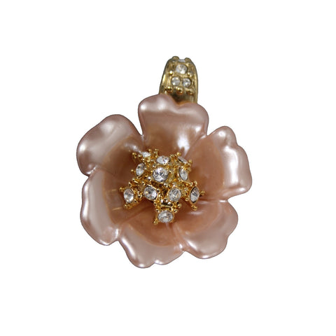 Nolan Miller Goldtone Pink Cubic Zirconia Flower Pendant