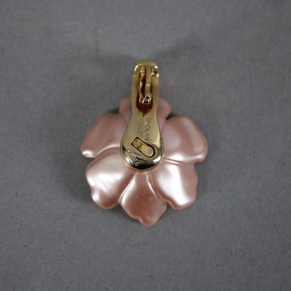 Nolan Miller Goldtone Pink Cubic Zirconia Flower Pendant