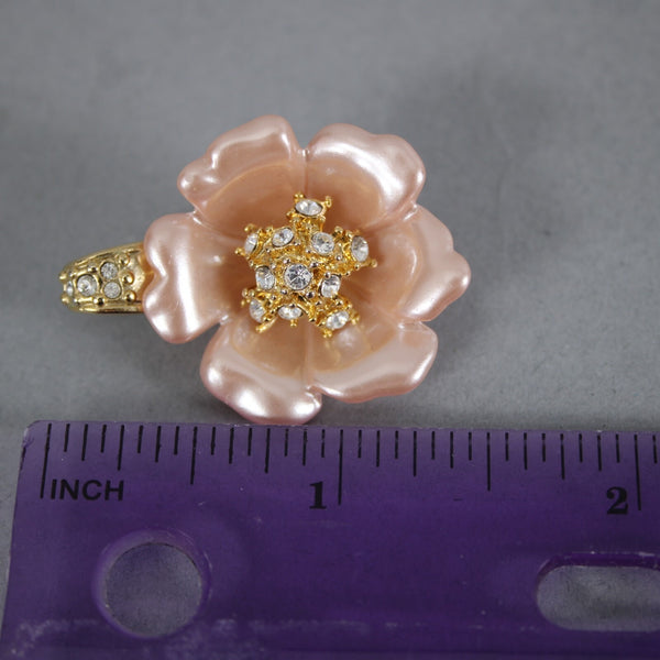Nolan Miller Goldtone Pink Cubic Zirconia Flower Pendant