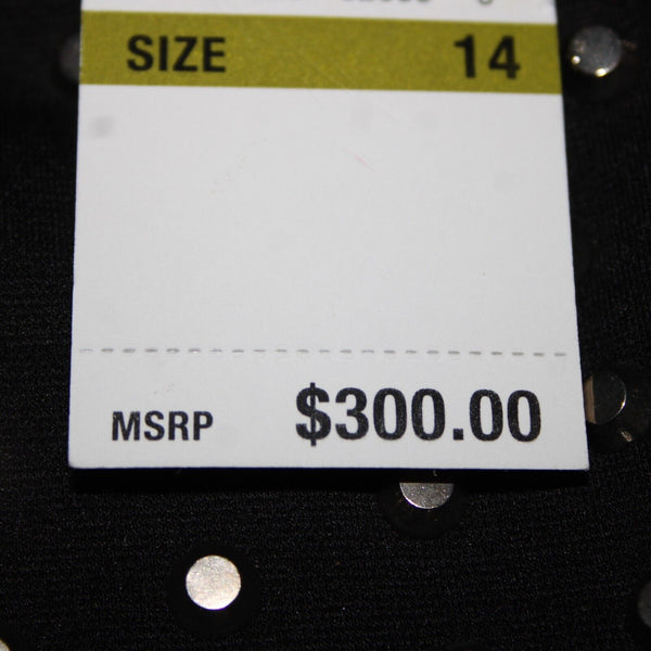 Michael Kors NEW $300 Sz 14 Black Silver Stud Faux Leather Lined 2 Way Wear Vest