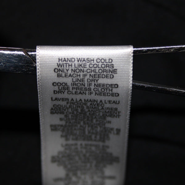 Michael Kors Sz 6 Black Silver Rivets Keyholes Elastic Waist 100% Poly Skirt