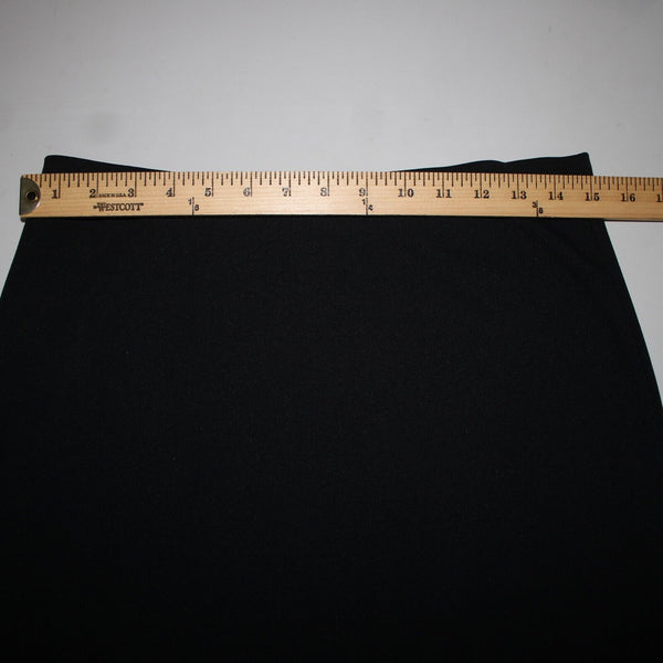 Michael Kors Sz 6 Black Silver Rivets Keyholes Elastic Waist 100% Poly Skirt