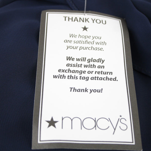Xscape NEW $189 Sz 6P Navy Blue Beaded Lined Cold Shoulder Poly Spandex Dress