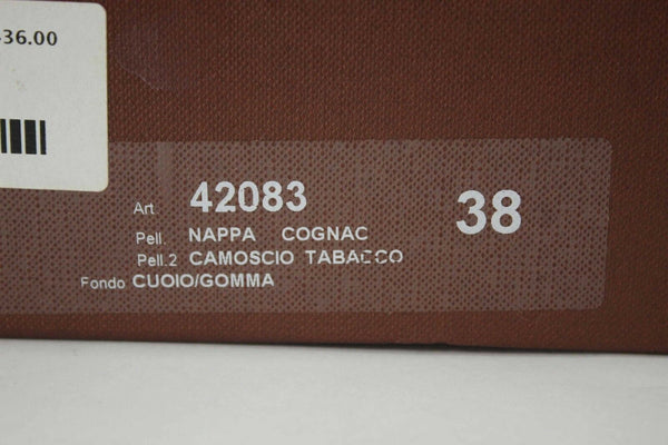 Fiorangelo NEW $436 Sz 38 Brown Winter 100% Leather Wedge 4" Boot