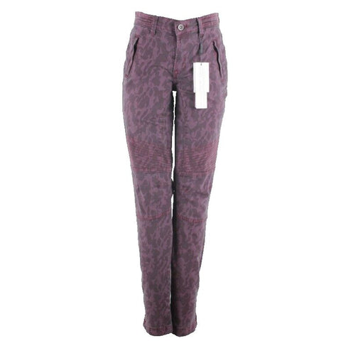 Calvin Klein NEW $80 Sz 29/8 x 31 Purple Black Zip Ankle Cotton Lycra Pant