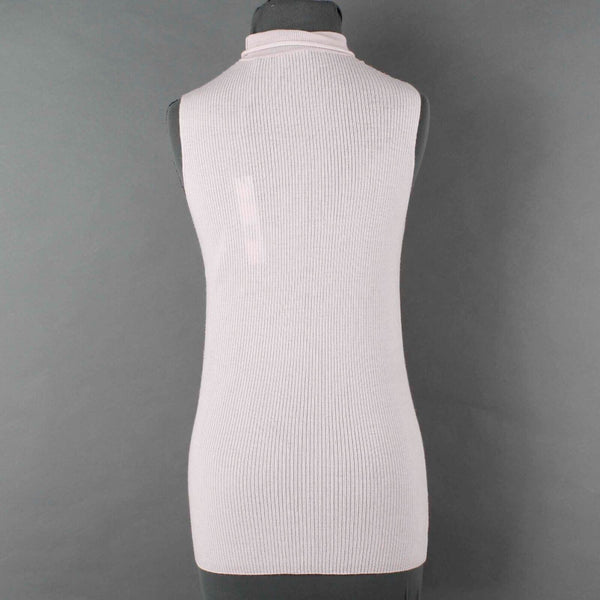 Elie Tahari NEW $198 Sz SP Blush Rose Gold Bead Lace 100% Wool Knit Top