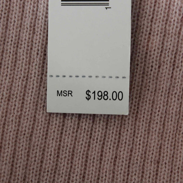 Elie Tahari NEW $198 Sz SP Blush Rose Gold Bead Lace 100% Wool Knit Top