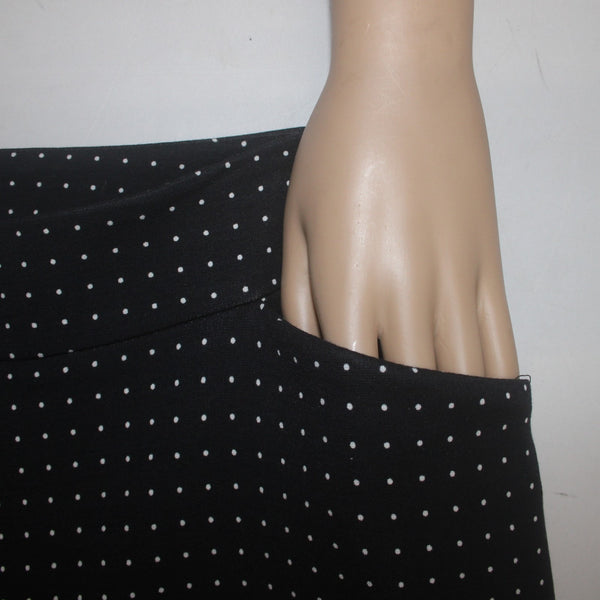 Chicos Pant NEW $90 Sz 0 T x 32 Black White Polka Dots Pockets Lyocell Spandex
