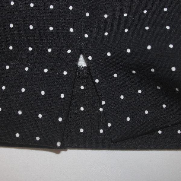 Chicos Pant NEW $90 Sz 0 T x 32 Black White Polka Dots Pockets Lyocell Spandex