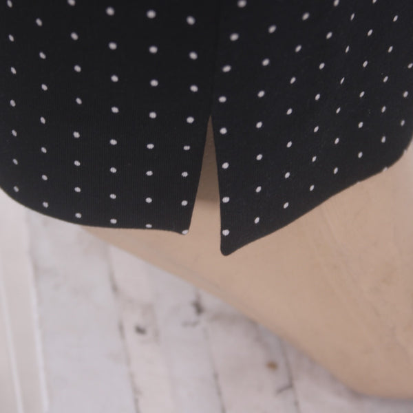 Chicos Pant NEW $90 Sz 0 T x 32 Black White Polka Dots Pockets Lyocell Spandex