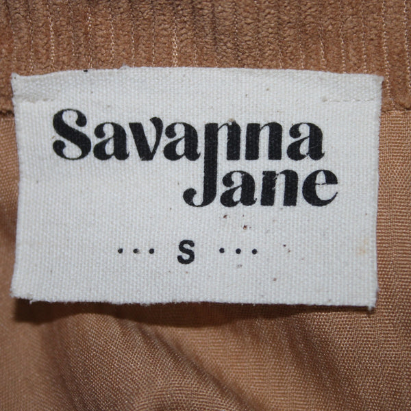 Savanna Jane Jacket Sz S Brown Multi Colored Embroidered Floral Poly Nylon