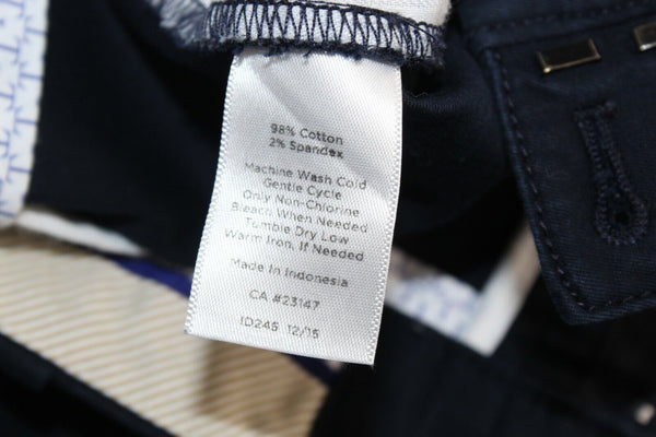 Talbots Chelsea Sz 8 X 23 Navy Blue Cotton Blend Crop Capri Length Pants