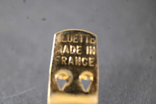 Shoe Clips Goldtone Rhinestones 1.25" Shoe Clips