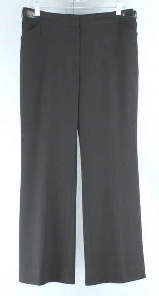 Jones NY Sz 8 x 29 Black Stretch Poly Viscose Blend Unlined Trouser Pant