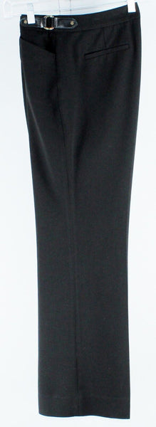 Jones NY Sz 8 x 29 Black Stretch Poly Viscose Blend Unlined Trouser Pant