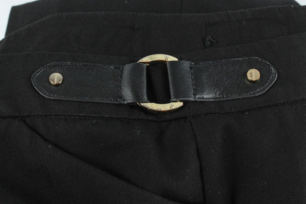 Jones NY Sz 8 x 29 Black Stretch Poly Viscose Blend Unlined Trouser Pant