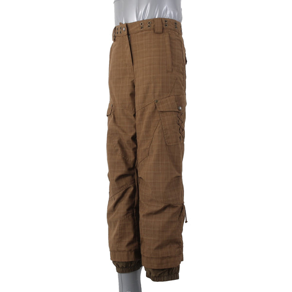 Obermeyer Snow Pants Bailey Sz 12 Juniors x 25 Brown Pockets Adj Waist Poly
