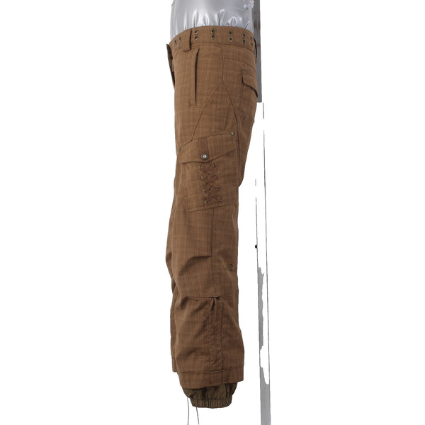 Obermeyer Snow Pants Bailey Sz 12 Juniors x 25 Brown Pockets Adj Waist Poly