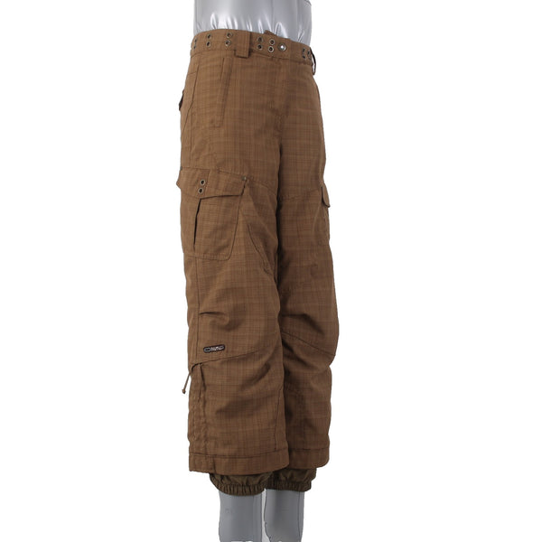 Obermeyer Snow Pants Bailey Sz 12 Juniors x 25 Brown Pockets Adj Waist Poly