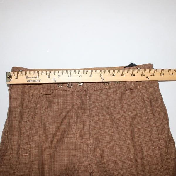 Obermeyer Snow Pants Bailey Sz 12 Juniors x 25 Brown Pockets Adj Waist Poly
