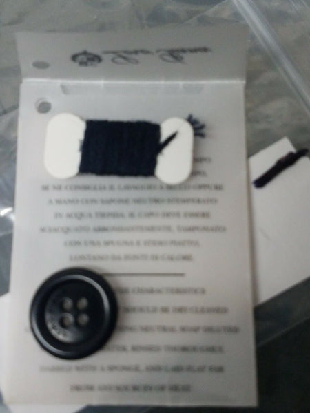 Loro Piana REPAIR Navy Blue Cashmere Yarn Black Button Jacket Packet