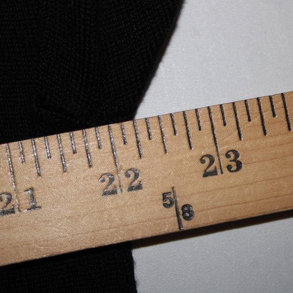 Eileen Fisher Petite Sz LP Black Gray Color Block 100% Merino Wool Wrap Sweater