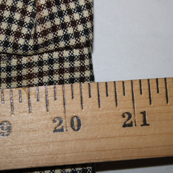 Ermenegildo Zegna Sz 50R Brown Cream Plaid Lined 100% Wool Jacket