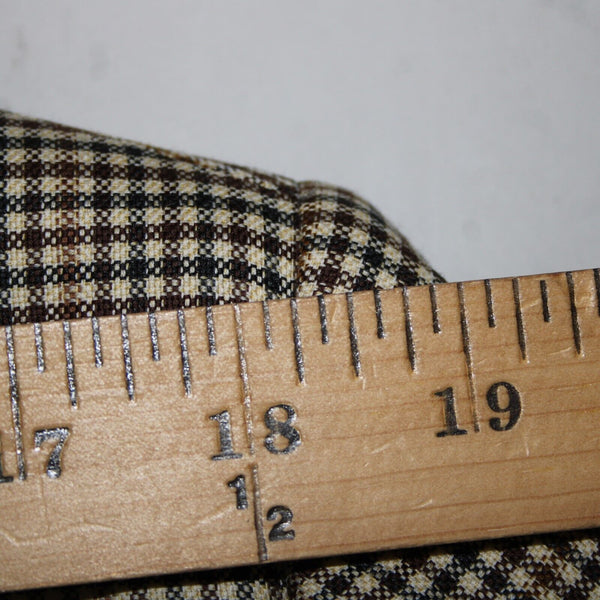 Ermenegildo Zegna Sz 50R Brown Cream Plaid Lined 100% Wool Jacket